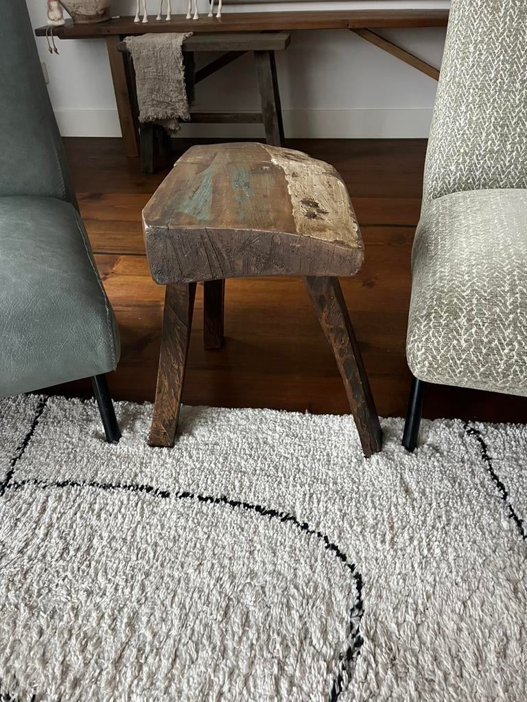 Bijzettafel / krukje, Ophalen, Zo goed als nieuw, Hout