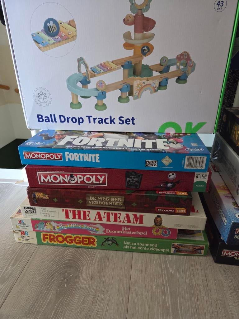 Bordspellen verzameling oa Monopoly Carcassonne Frogger, Ophalen of Verzenden, Gebruikt