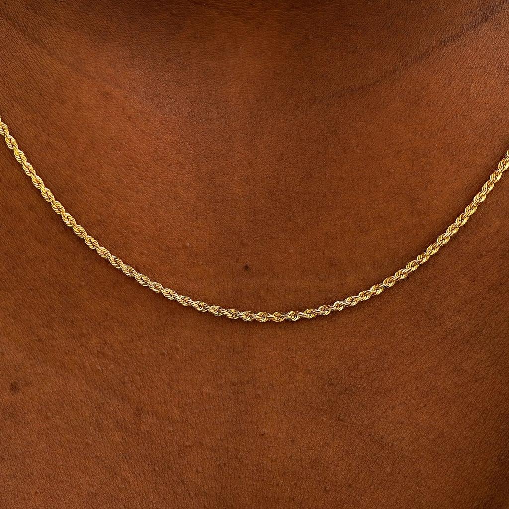 Rope ketting ( 18K verguld ), Ophalen, Zo goed als nieuw, Goud