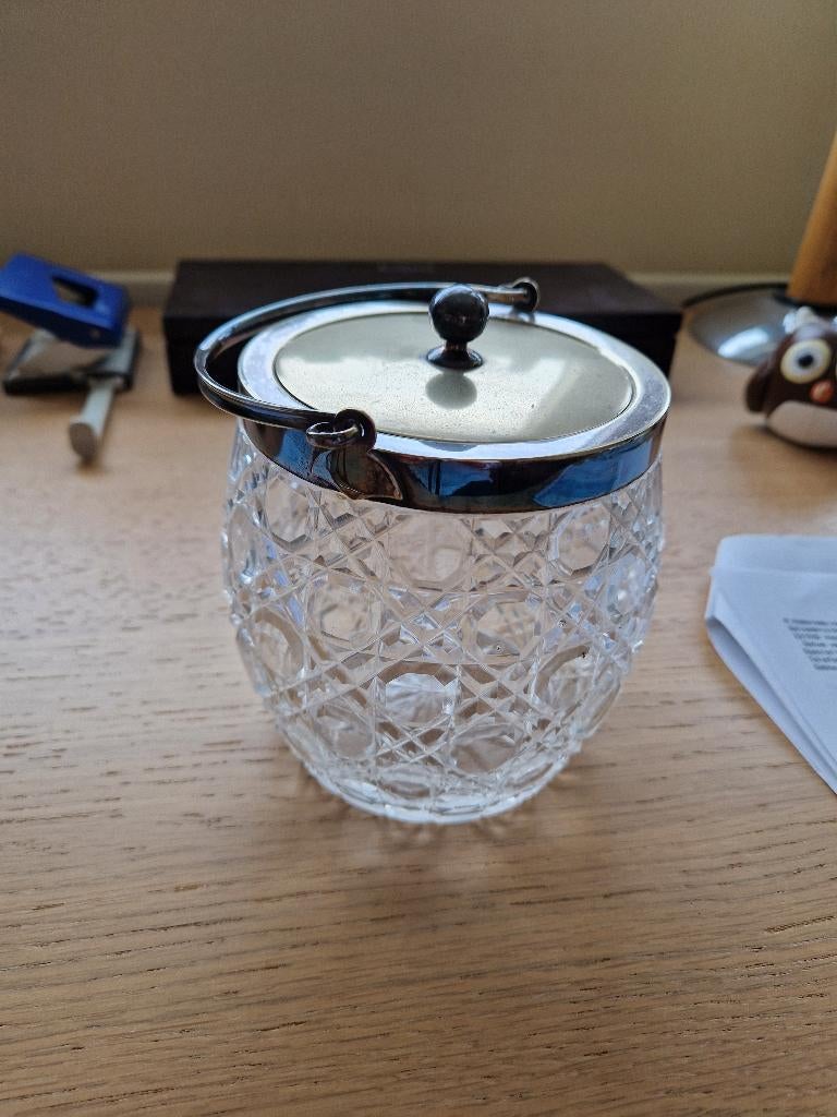 Antieke 19e  eeuwse Engelse koekjespot van Mappin Brothers, Ophalen of Verzenden