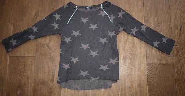 Zwarte Longsleeve met Grijze Sterrenprint Ambika (M), Maat 38/40 (M), Zwart, Ophalen of Verzenden, Lange mouw