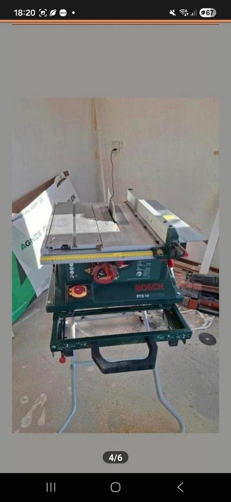 Bosch Pts 10 zaagtafel., Ophalen of Verzenden, 1200 watt of meer, Cirkelzaag, 30 tot 70 mm