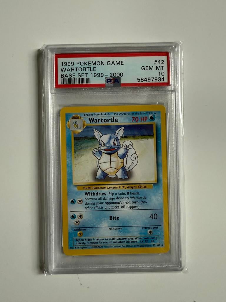 Wartortle Base Set 1999-2000 PSA10, Ophalen of Verzenden, Zo goed als nieuw