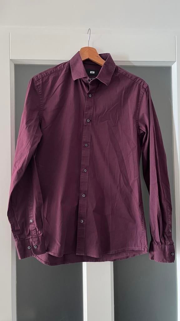 Overhemd blouse heren maat M WE bordeau, Ophalen of Verzenden, Zo goed als nieuw, Overige kleuren, Halswijdte 39/40 (M)