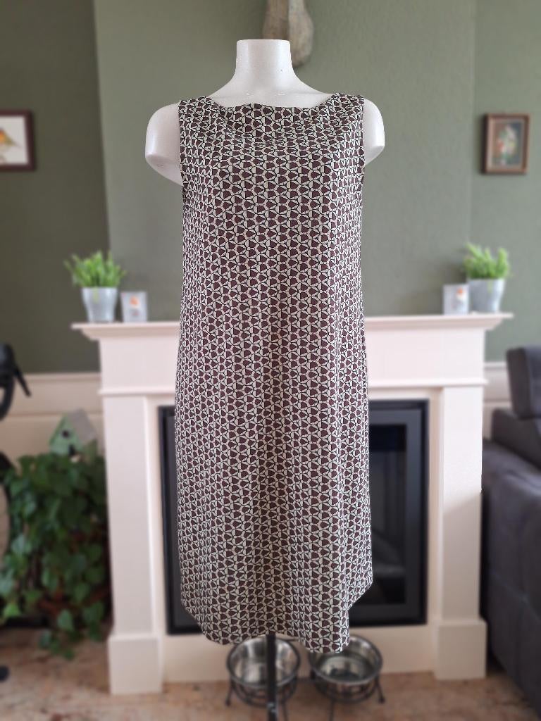 Maliparmi groen bruin jurk IT 46 NL 40 M, Kleding | Dames, Maat 38/40 (M), Bruin, Verzenden, Zo goed als nieuw