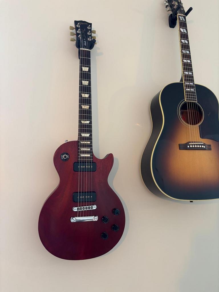 Gibson Les Paul Worn Cherry met p90 elementen, Ophalen, Gebruikt, Solid body, Gibson