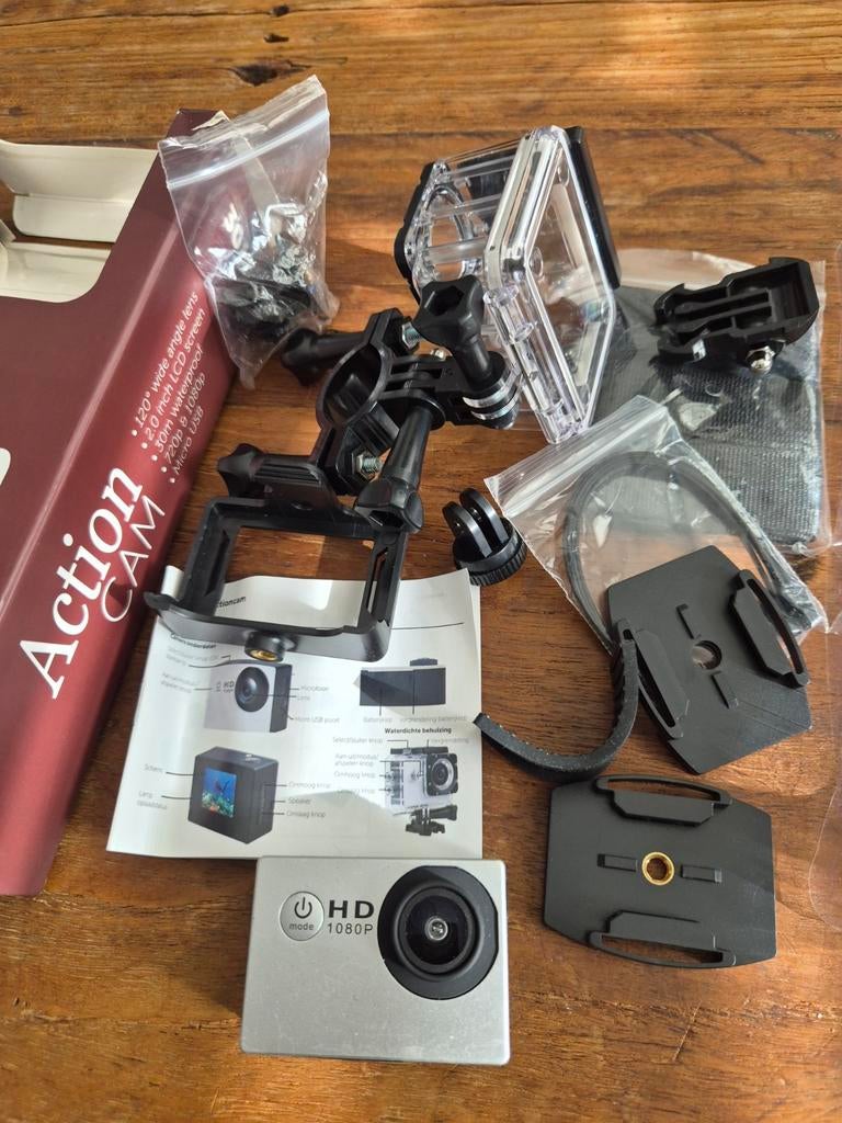 Action Camera HD 1080P met accessoires, Audio, Tv en Foto, Actiecamera's, Ophalen of Verzenden, Nieuw, Overige merken