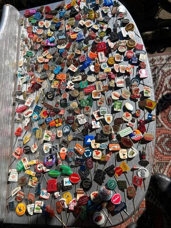 Grote collectie vintage reclamespeldjes (ca. 355 stuks), Ophalen of Verzenden, Gebruikt