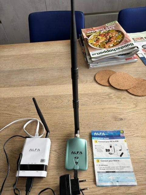 Alfa wifi op de camping, Computers en Software, WiFi-versterkers, Ophalen, Gebruikt, Overige merken