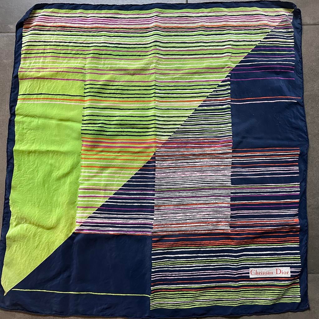 Originele Christian Dior crêpe zijden sjaal, Kleding | Heren, Verzenden, Gedragen, Overige maten, Sjaal