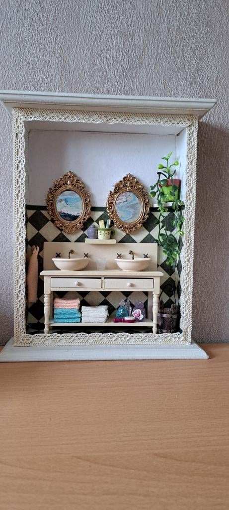 Diorama badkamer, Ophalen of Verzenden, 1:35 tot 1:50