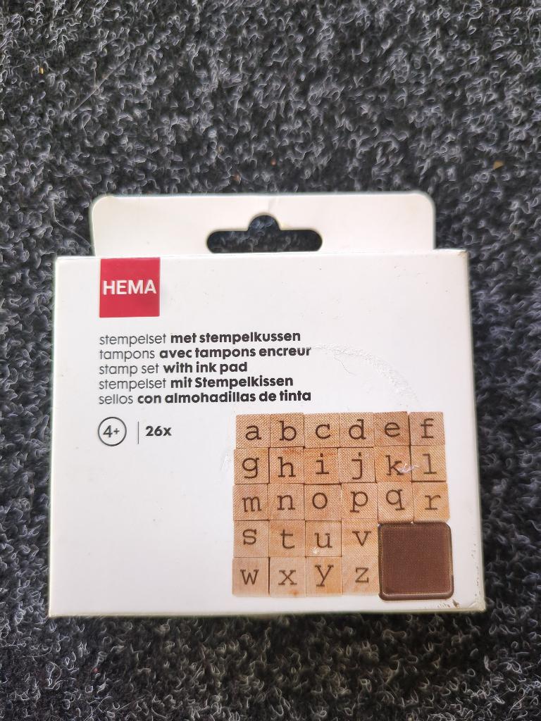 Stempelset Alfabet met Stempelkussen, Hobby en Vrije tijd, Stempelen, Ophalen, Nieuw, Clearstamp