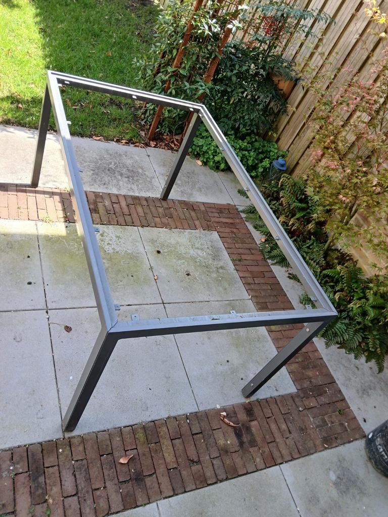 Aluminium tuintafel frame, Ophalen, Gebruikt, Rechthoekig, Aluminium
