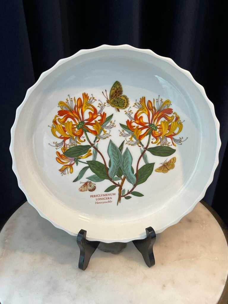 Vintage Portmeirion Botanic Garden Quicheschaal / Vlaaivorm, Gebruikt, Keramiek, Ophalen of Verzenden, Schaal of Schalen