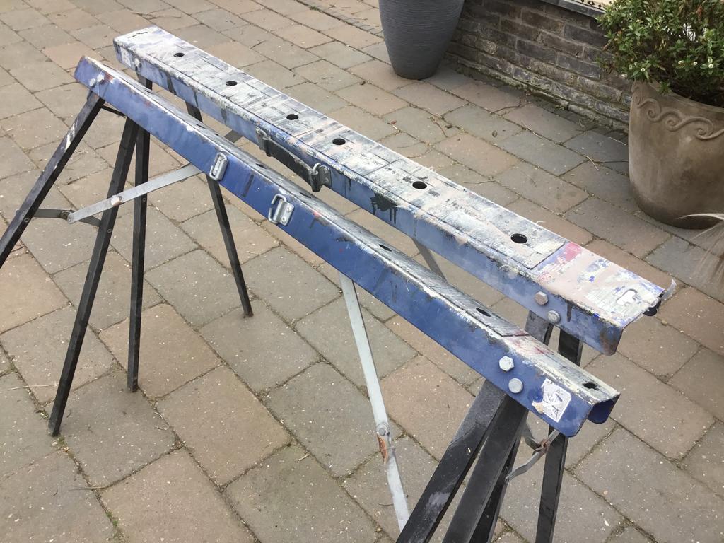 Schragen, werkbokken, schraag, werkbok., Doe-het-zelf en Verbouw, Ophalen, Gebruikt, 70 tot 120 cm