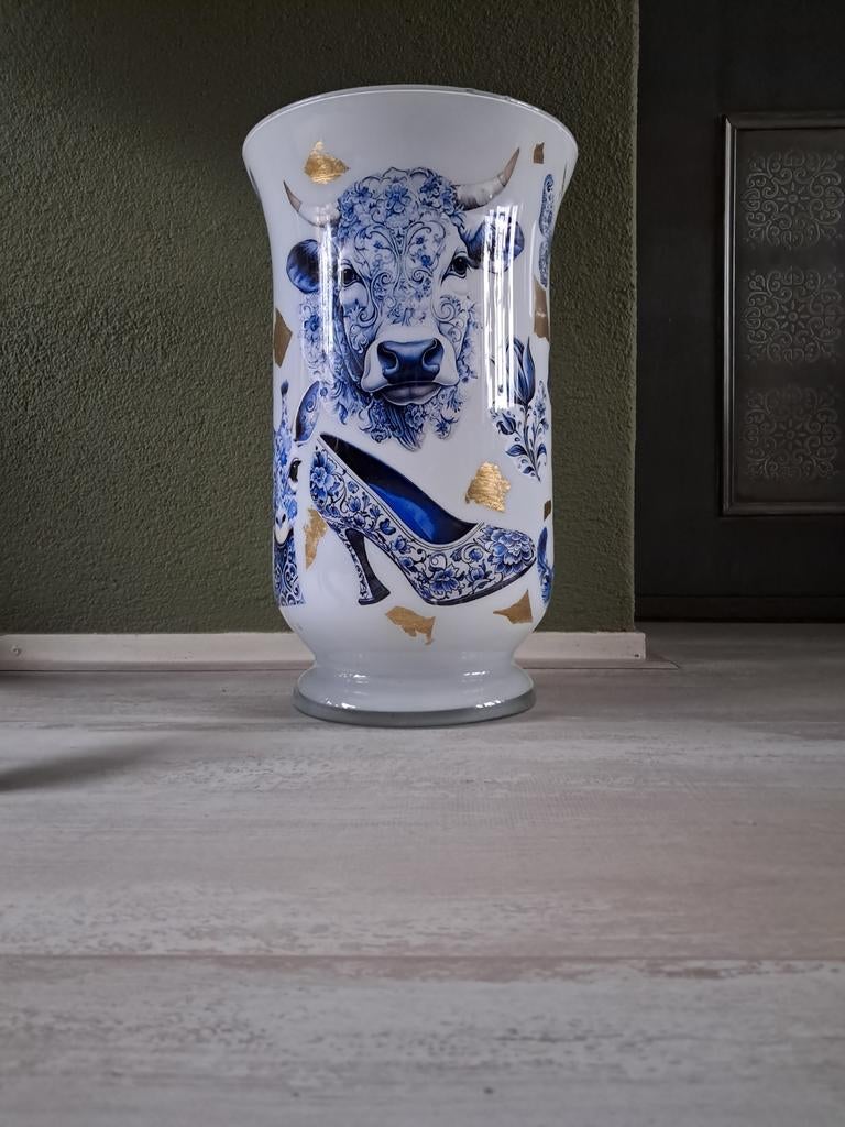 Decoupage vaas, Ophalen, Nieuw, Doek