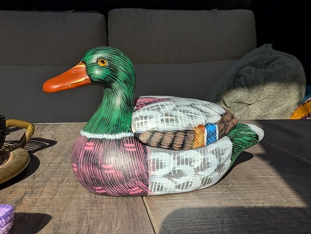 Vintage Keramieken Eend - Decoratieve Schaal, Ophalen of Verzenden