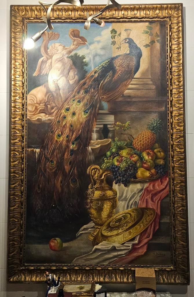 Grote Prachtige Schilderij van G.Dubois Pauw fruitmand., Ophalen