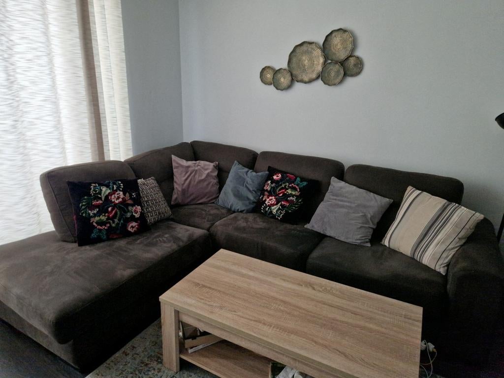 Mooie hoekbank in goede staat - 273x209cm, 250 tot 300 cm, Gebruikt, Hoekbank, Ophalen of Verzenden