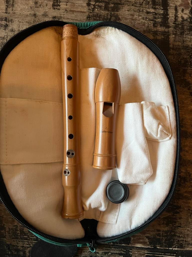 Mollenhauer Blokfluit met hoes en instructieboekje, Ophalen of Verzenden, Zo goed als nieuw, Sopraan of Sopranino, Met koffer, hoes of etui