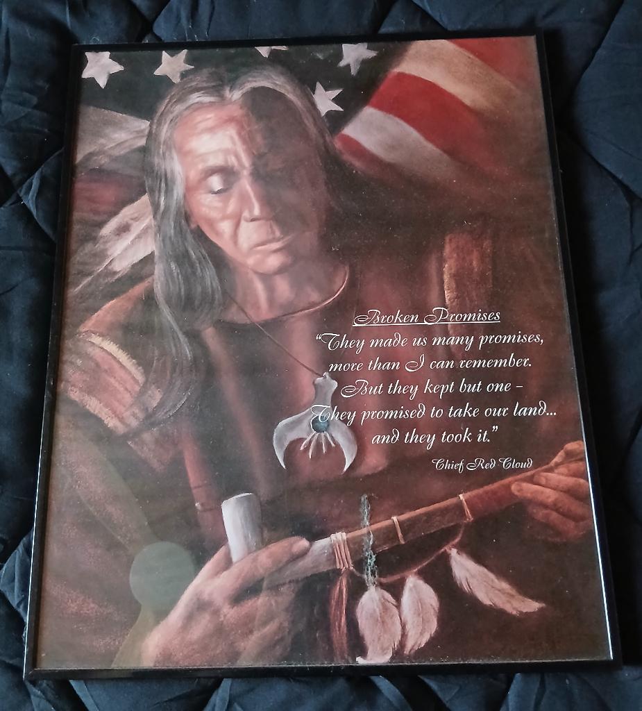 Chief / Native American / Indianen poster., Ophalen, Minder dan 50 cm, 50 tot 75 cm, Zo goed als nieuw