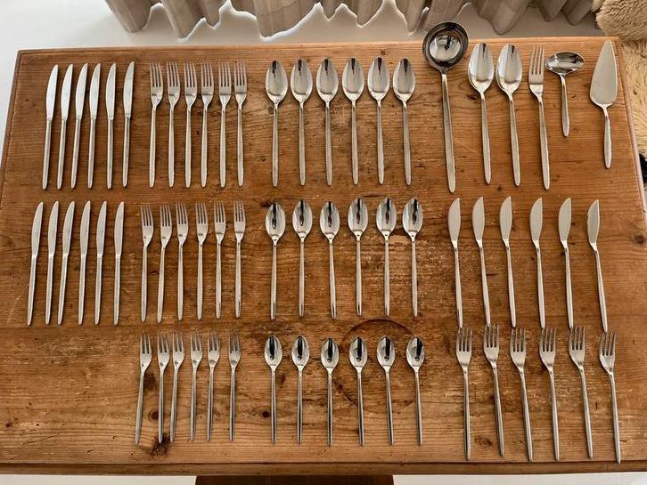 Pintinox Pinti 1929 66- delige bestekset, Ophalen of Verzenden, Zo goed als nieuw, Rvs of Chroom