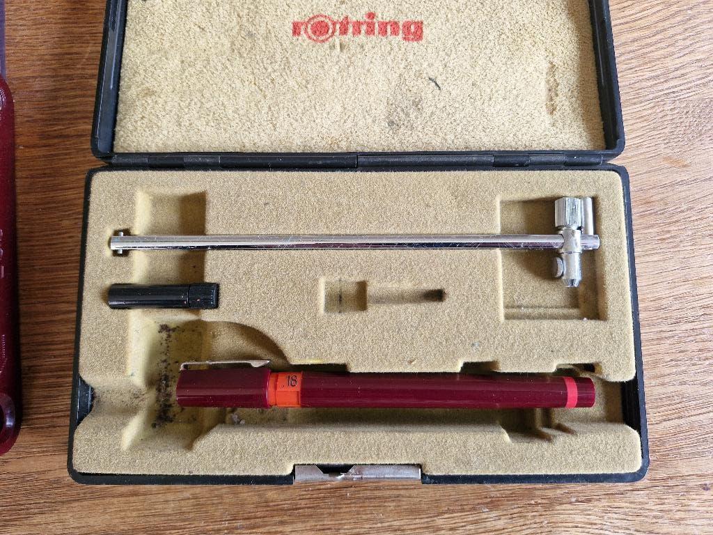 Rotring set tekenpennen, Ophalen of Verzenden, Gebruikt, Overige typen