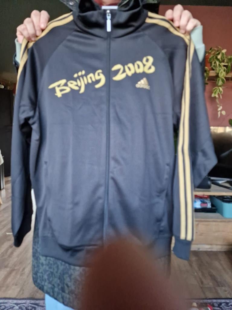 Authentiek Adidas Beijing 2008 Olympics Tracksuit  maatXL, Ophalen of Verzenden, Zo goed als nieuw, Maat 56/58 (XL), Zwart