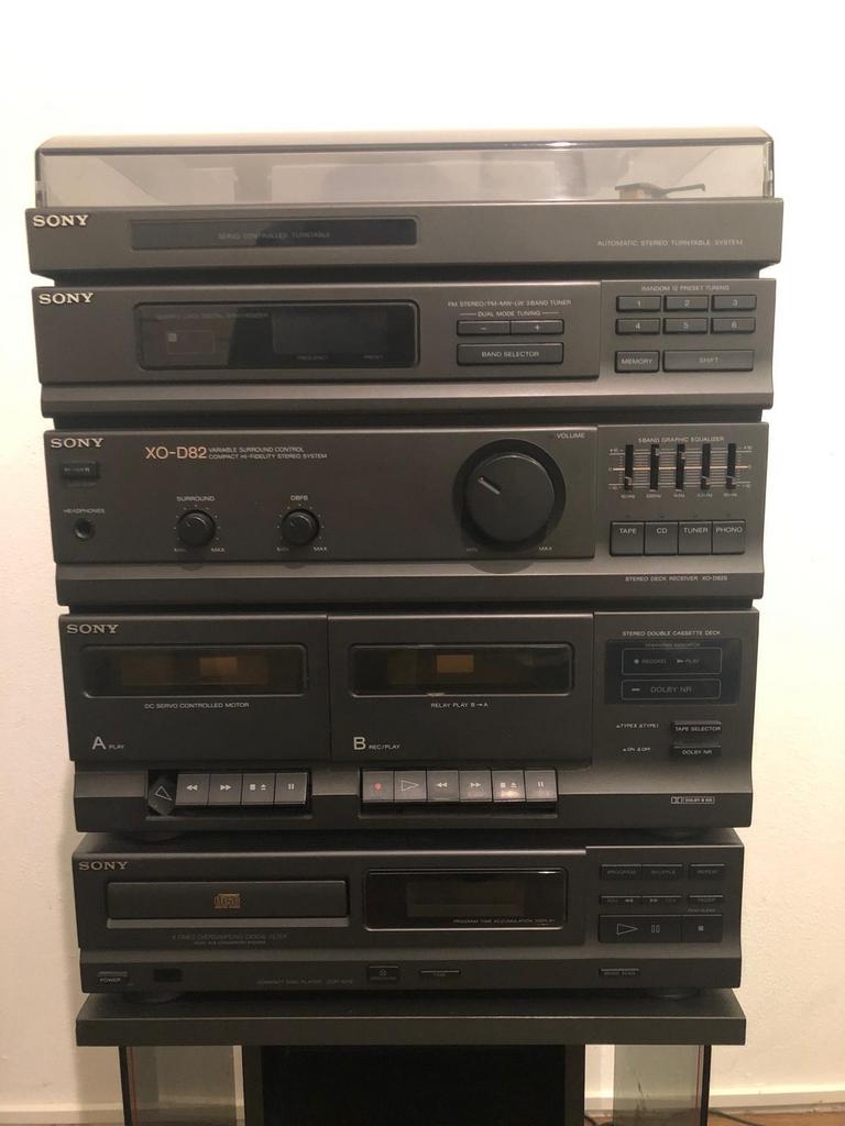 Sony Stereo Set met Platenspeler, CD, Cassette & Tuner, Audio, Tv en Foto, Stereo-sets, Ophalen, Gebruikt, Cassettedeck, Losse componenten