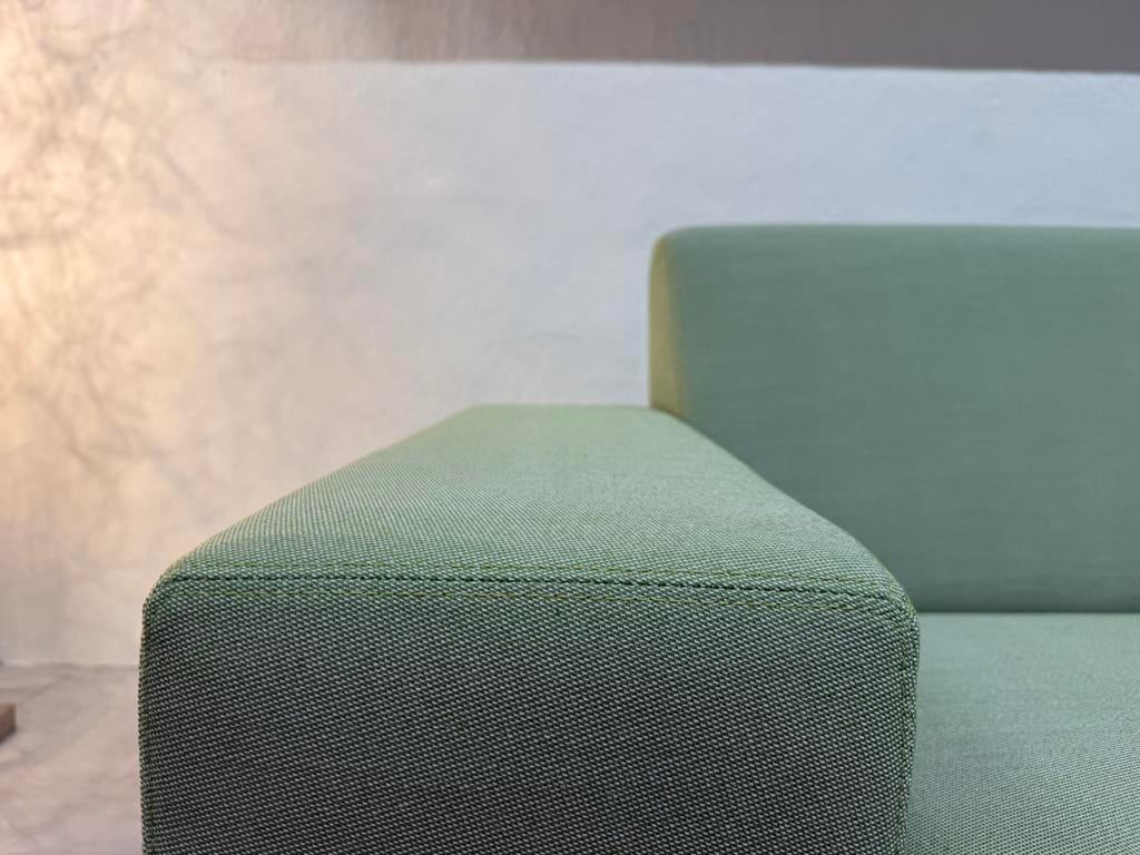 Nieuw Gelderland 6511 Bank 3 zits Rime stof groen 232, 75 tot 100 cm, Rechte bank, Gelderland, Stof