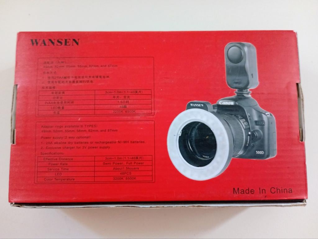 Ringflitser voor spiegelreflex/systeemcamera incl. filters, Ophalen of Verzenden, Zo goed als nieuw, Overige merken