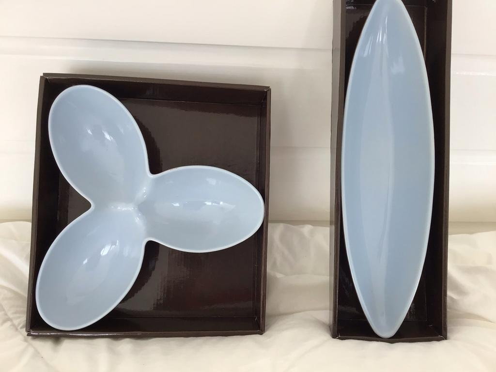 Decoratieve schalen set - Blauw/Bruin nieuw in verpakking, Huis en Inrichting, Porselein of Keramiek, Schaal, Nieuw, Ophalen of Verzenden