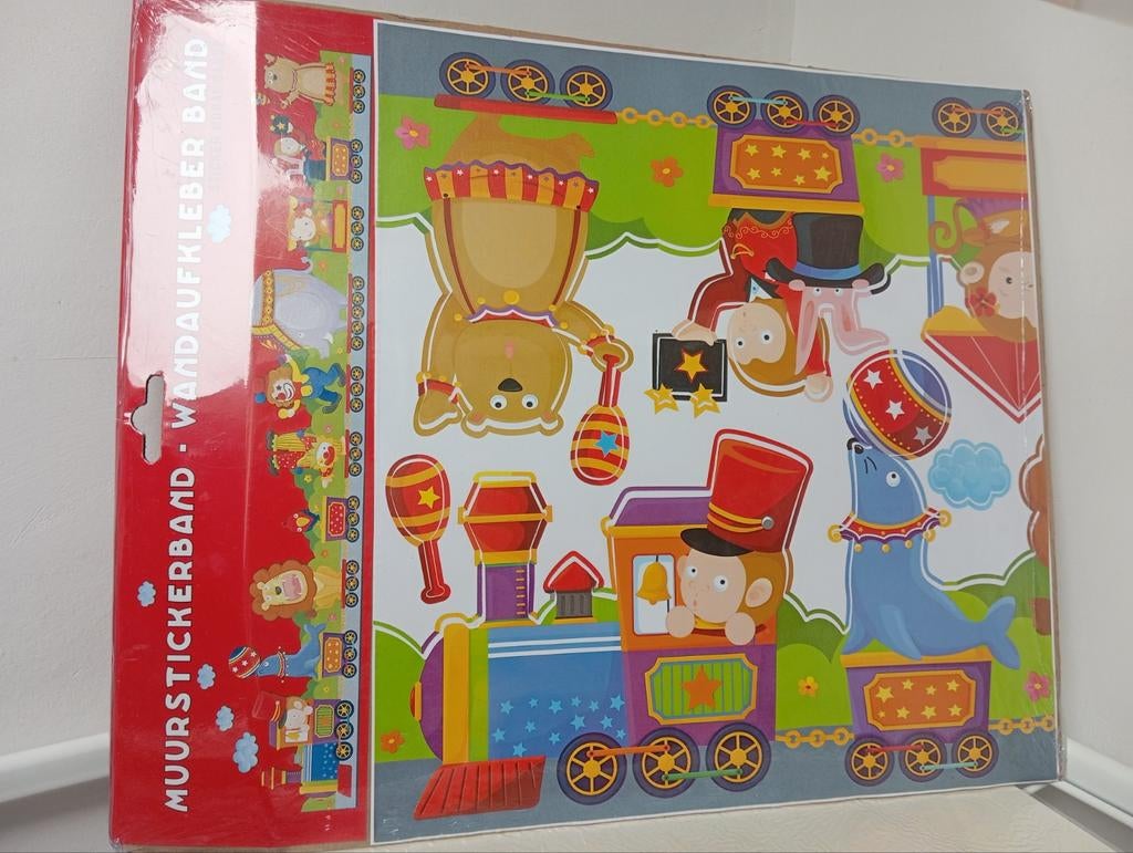 Muurstickerband circus trein, Ophalen of Verzenden, Wanddecoratie