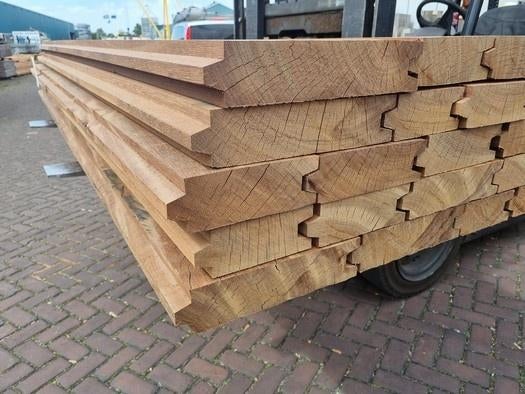 12.42 m2 Azobé hardhouten damwand 7 cm dik -nr: HP78, Ophalen, Planken, Nieuw, Hardhout