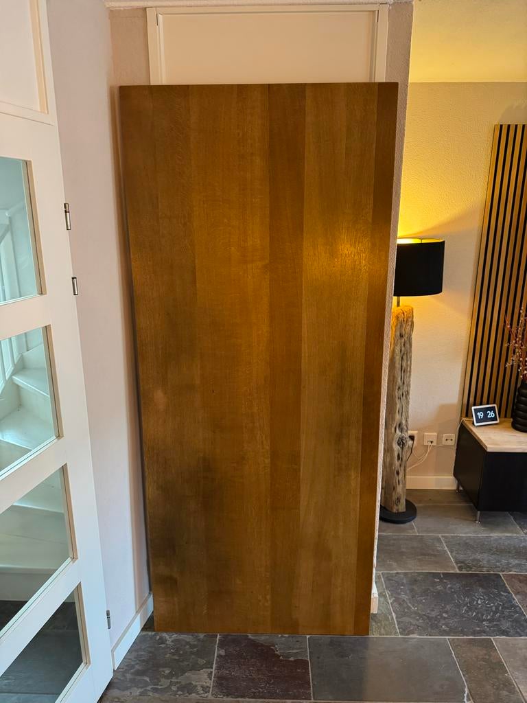 Massief hardhouten paneel 220x94,5x3 cm - Timmer/Meubel/Werk, Ophalen, Gebruikt