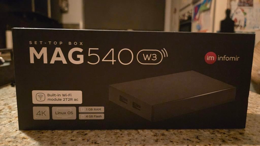 MAG540 W3 4K IPTV Set-Top Box met Wi-Fi en Linux OS, Ophalen of Verzenden, Nieuw, HDMI, Zonder harde schijf