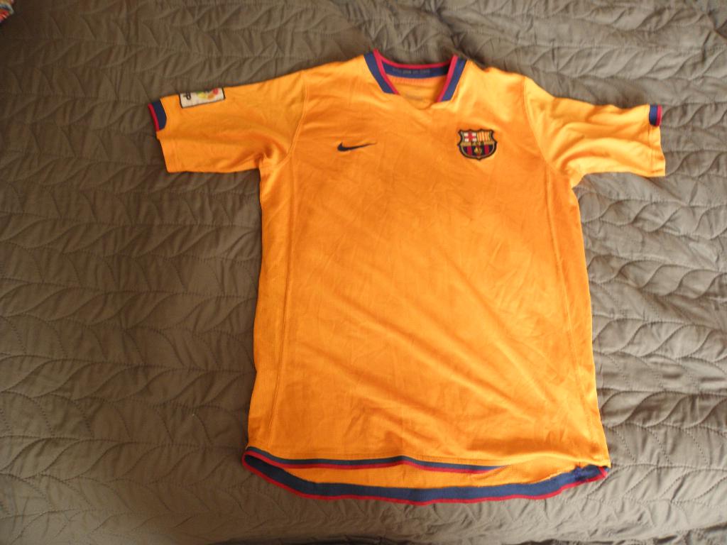 Origineel oranje shirt Fc BARCELONA NIKE 2007/2008 164 zgan, FC Barcelona, Sport- of Zwemkleding, Ophalen of Verzenden, Zo goed als nieuw