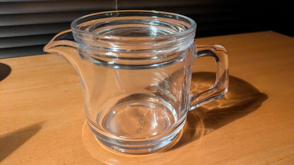 glazen tweekops theepot van Douwe Egberts, Huis en Inrichting, Ophalen of Verzenden, Glas, Overige stijlen, Overige typen