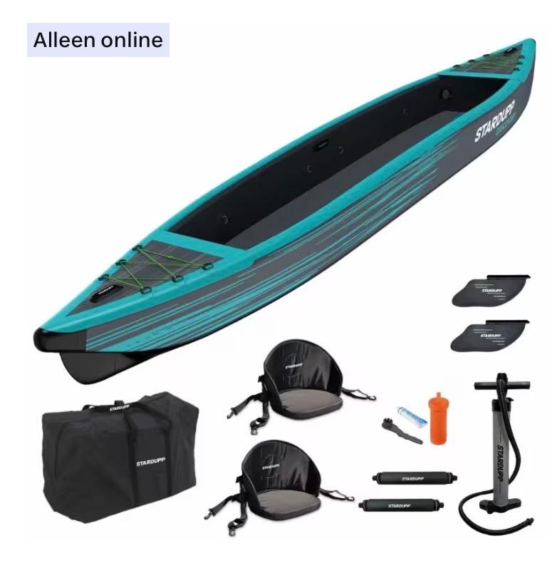 Opblaasbare kano Stardupp, Watersport en Boten, Kano's, Ophalen, Overige typen, Twee personen, Zo goed als nieuw
