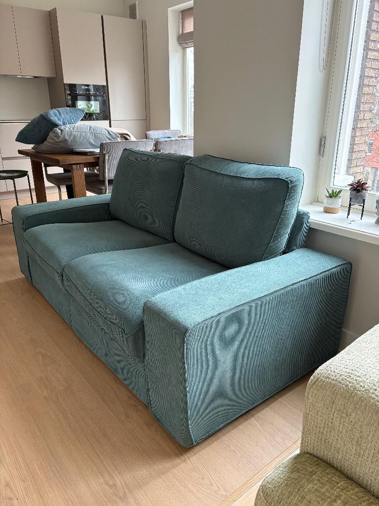 Ikea KIVIK Bank turkoois, Ophalen, 150 tot 200 cm, Tweepersoons, 75 tot 100 cm