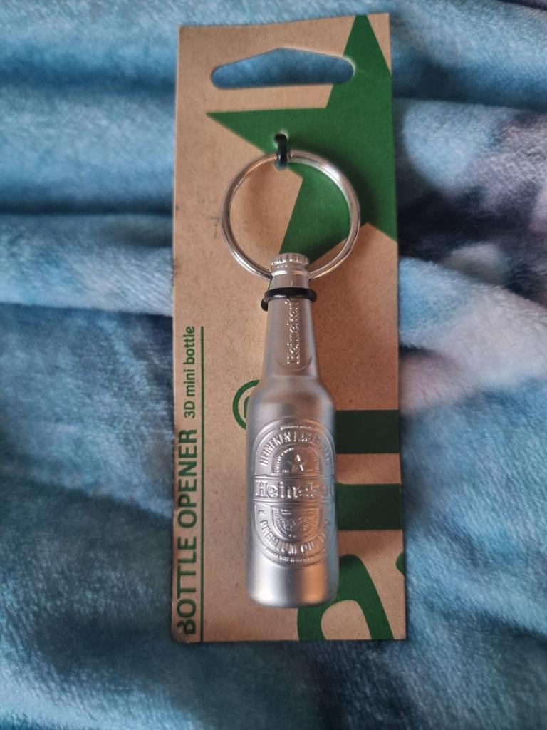 Heineken flesopener sleutelhanger 3D mini flesje, Verzamelen, Biermerken, Ophalen of Verzenden, Nieuw, Flesopener, Heineken