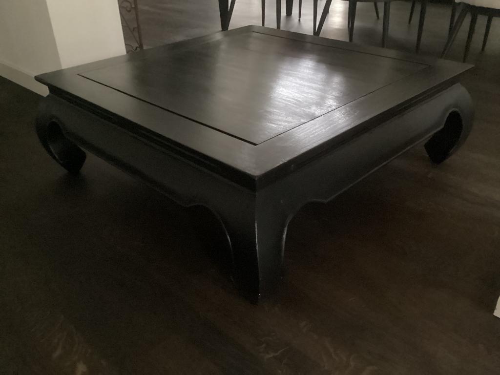 Opium Tafel massief hout 1 meter bij 1 meter, Ophalen, Gebruikt, 50 tot 100 cm, 50 tot 100 cm