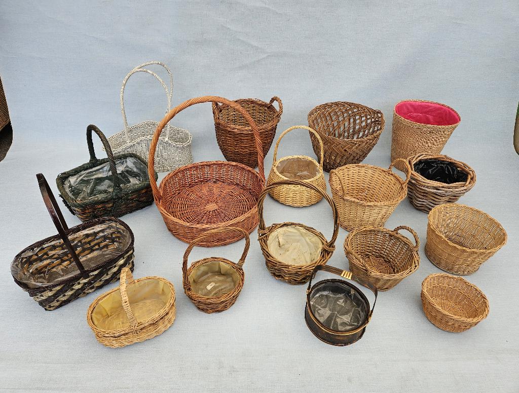 Rieten / rotan manden + schalen voor Pasen - paasmandjes, Ophalen of Verzenden, Gebruikt