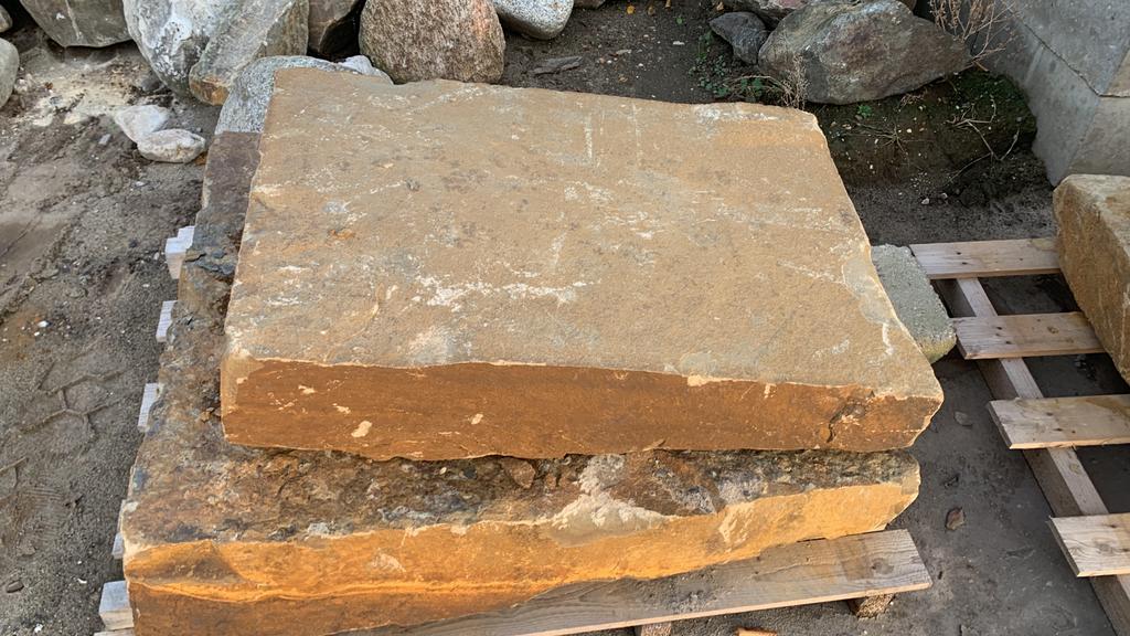 Stepstones Gres Bont mega stap tegels xxl natuursteen, Tuin en Terras, Grind, Keien en Split, Zandsteen, Nieuw, Ophalen of Verzenden