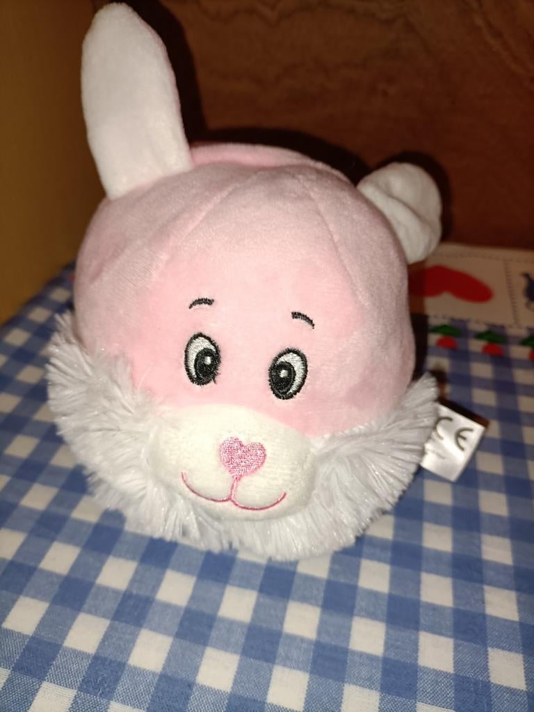 Zeeman twee kantige knuffel roze konijn en grijze poes, Kinderen en Baby's, Speelgoed | Knuffels en Pluche, Ophalen of Verzenden