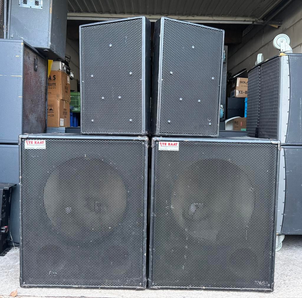 🇺🇸💪EAW PA SET JF200e + SB180 (leeg) + MX300i (RCF B&C), Audio, Tv en Foto, Luidsprekers, Gebruikt, Subwoofer, 120 watt of meer