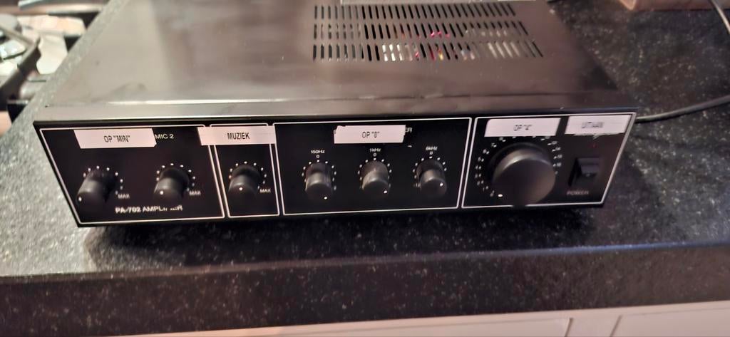 Monacor versterker met 4 toa plafondspeakers, Ophalen of Verzenden, 120 watt of meer, Overige merken