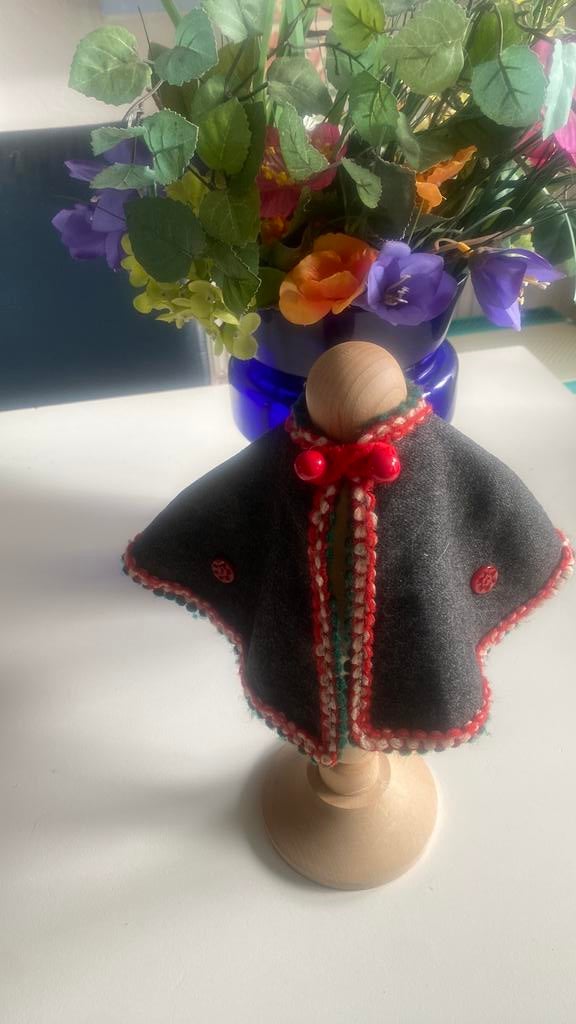 Oude poppencape v. Kathe Kruse 35 cm, Ophalen of Verzenden, Zo goed als nieuw, Pop