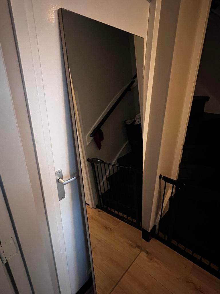 Te koop spiegel, Ophalen, Zo goed als nieuw, Rechthoekig, Minder dan 100 cm