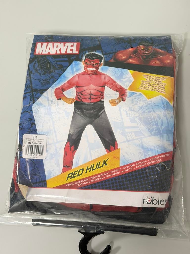 Red Hulk verkleedpak kind 122-128cm carnaval halloween NIEUW, Nieuw, Ophalen of Verzenden, H, H